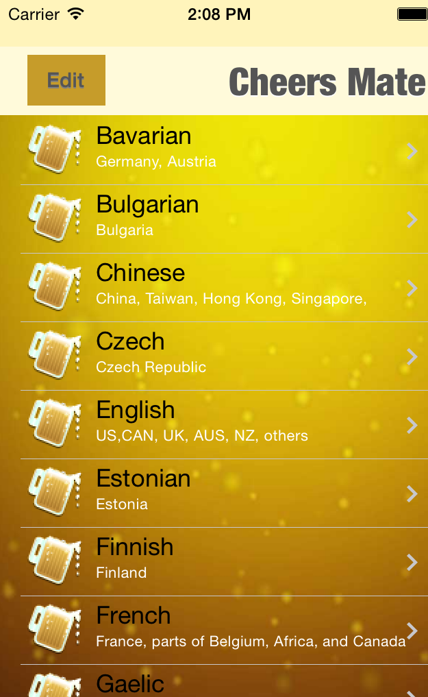 Cheers Mate iOS7